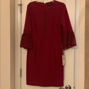 Ivanka Trump Lace Bell Sleeve Aline Dress
